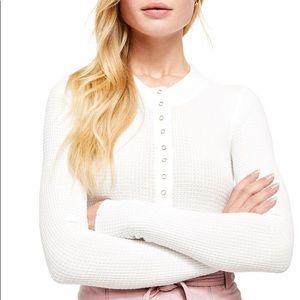 Free people one of the girls Henley thermal